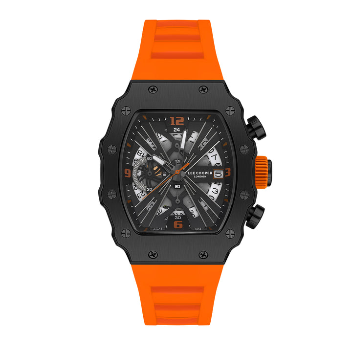 Multifunction Black Tonneau Dial Men's Watch - LC08062.657