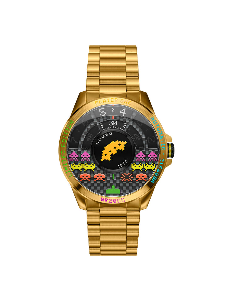 Quasar Automatic Space Invaders Limited Edition 24 Jewels Men's Watch -  NB-6082-SI-33