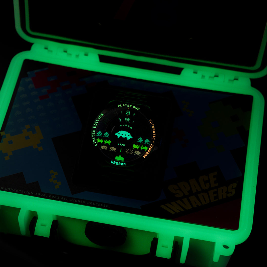 Quasar Automatic Space Invaders Limited Edition 24 Jewels Men's Watch -  NB-6082-SI-44