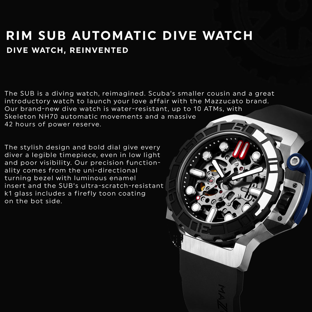 RIM SUB Automatic Men's Watch - DIVER-SK1-BL