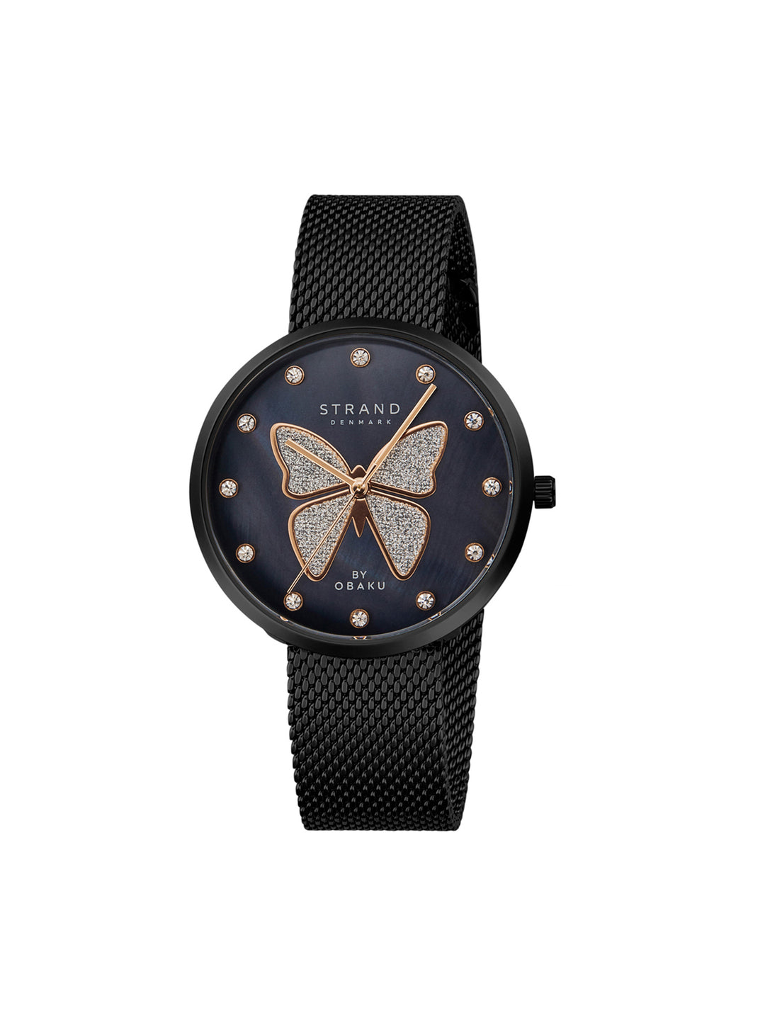 Butterfly Charcoal Quartz MOP Women's Watch - S700LXBBMB-DB