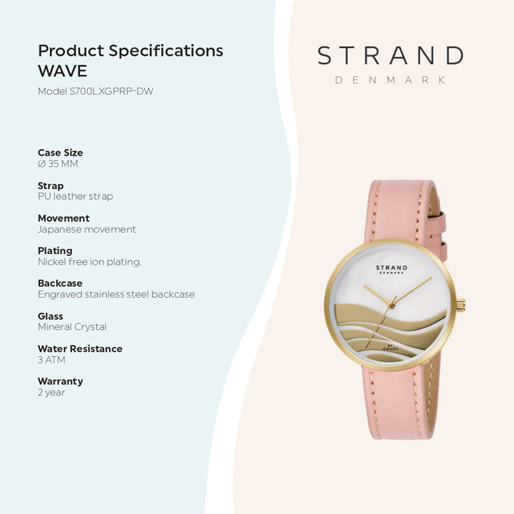 Wave Flamingo Quartz MOP Women's Watch - S700LXGPRP-DW