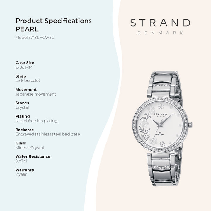 Pearl Brace Quartz Women's Watch - S713LHCWSC