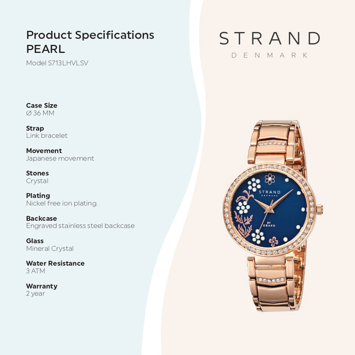Pearl Lapis Quartz Women's Watch - S713LHVLSV