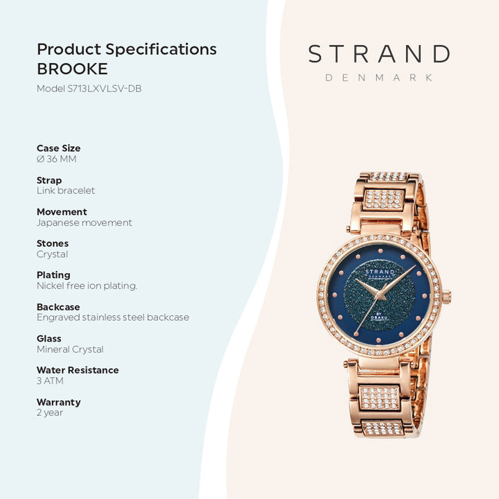Brooke Lapis Quartz Women's Watch - S713LXVLSV-DB