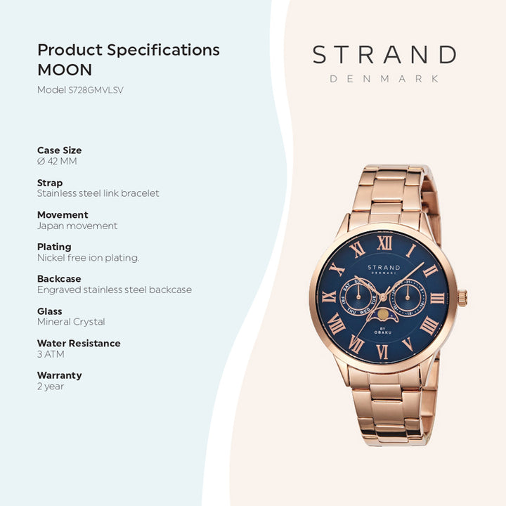 Moon Lapis Quartz Men's Watch - S728GMVLSV