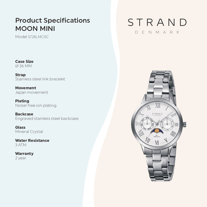 Moon Mini Brace Quartz Women's Watch - S728LMCISC