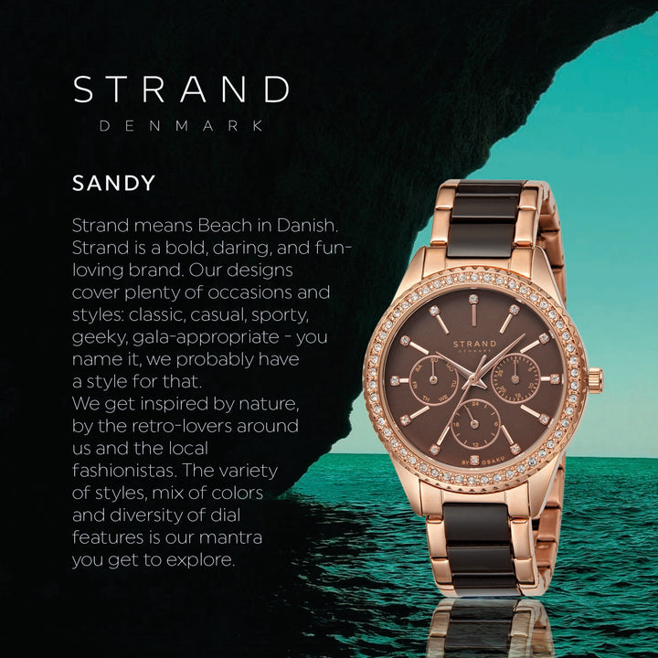 Sandy Coffee Multifunction Women's Watch - S729LMVNSN-MC