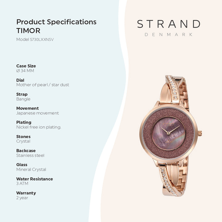 Timor Coffee Quartz Women's Watch - S730LXXNSV