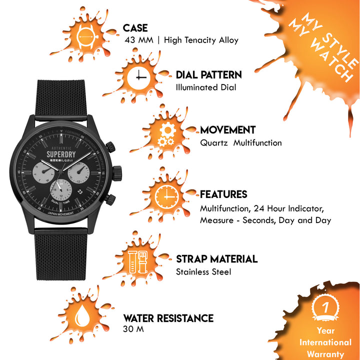 Regent Multi Analog Men's Watch - SYG256BBM