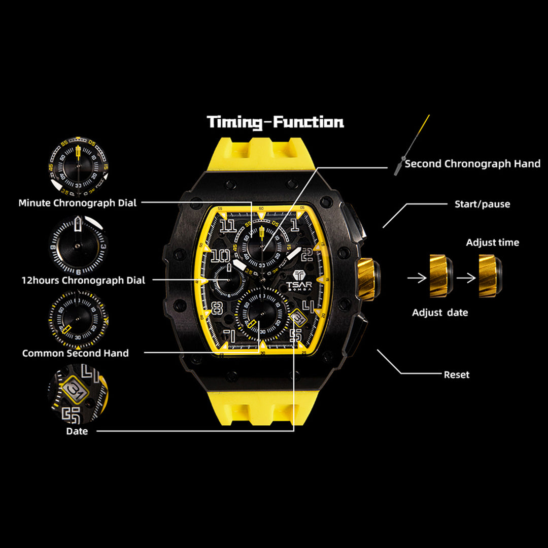 Chronograph Luminous Dial Sapphire Crystal Men's Watch -  TB8204Q-07