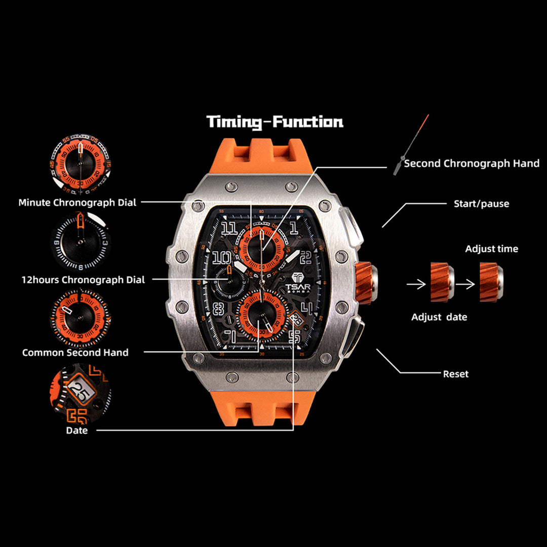 Chronograph Luminous Dial Sapphire Crystal Men's Watch -  TB8204Q-11