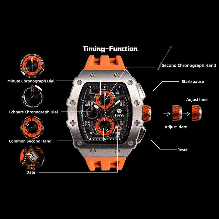 Chronograph Luminous Dial Sapphire Crystal Men's Watch -  TB8204Q-11
