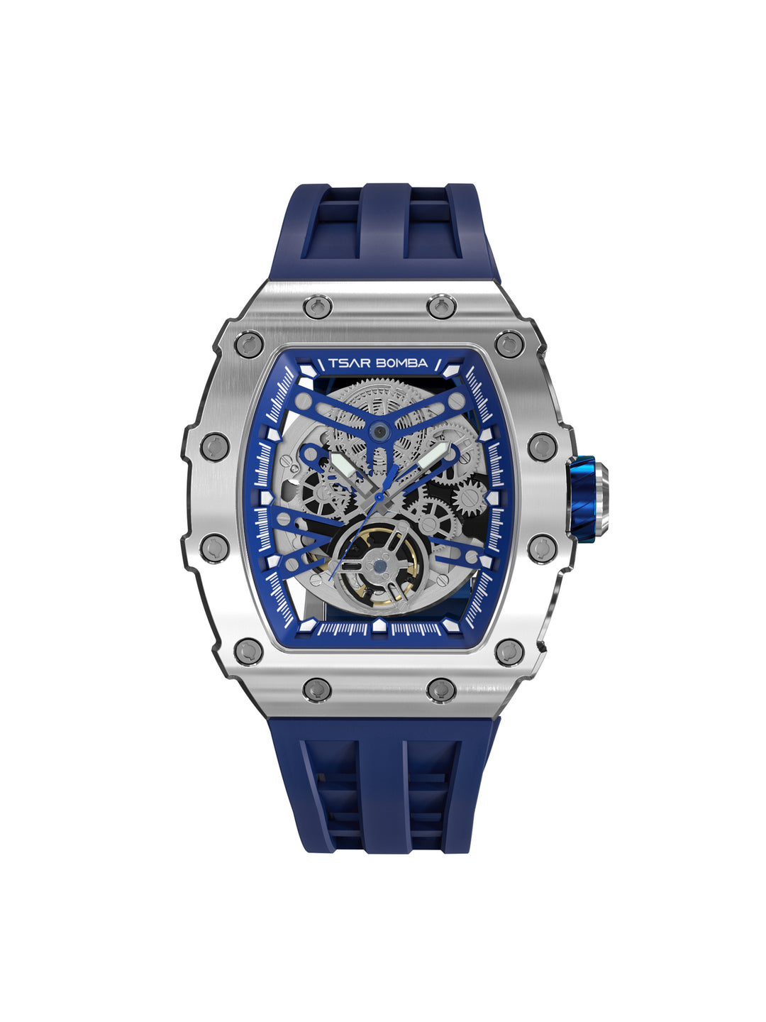 Automatic 21 Jewels Skeleton Dial Sapphire Crystal Men's Watch - TB8208A-02