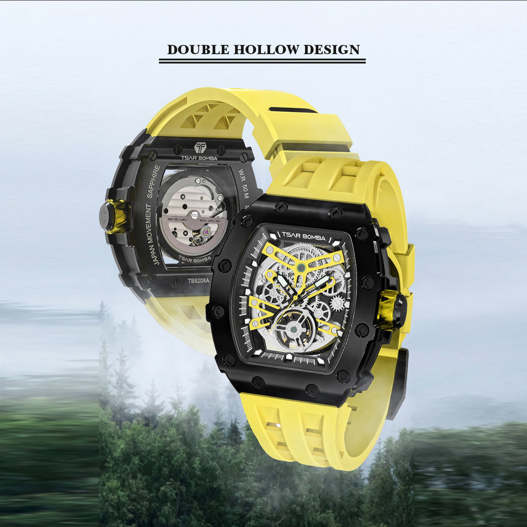 Automatic 21 Jewels Luminous Dial Sapphire Crystal Men's Watch -  TB8208A-13