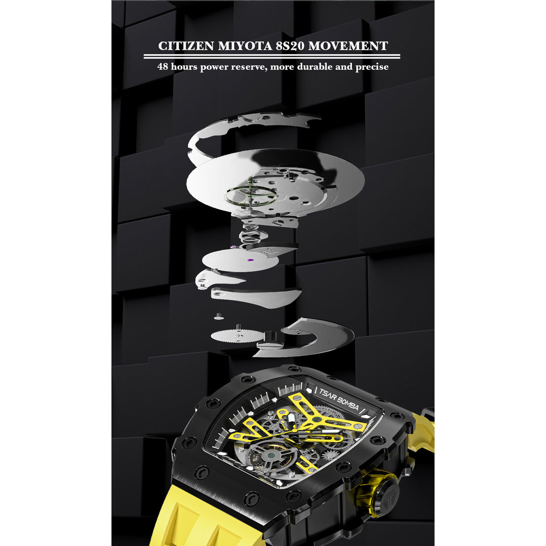 Automatic 21 Jewels Luminous Dial Sapphire Crystal Men's Watch -  TB8208A-13