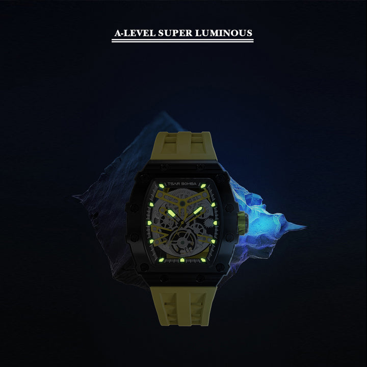 Automatic 21 Jewels Luminous Dial Sapphire Crystal Men's Watch -  TB8208A-13
