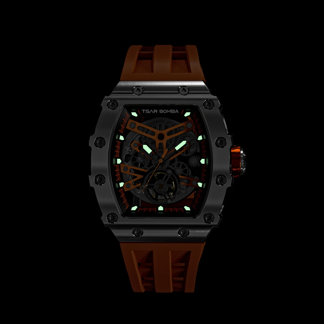 Automatic 21 Jewels Luminous Dial Sapphire Crystal Men's Watch -  TB8208A-18