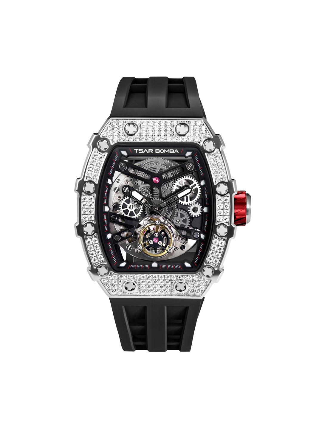 Automatic 21 Jewels Diamond Like CZ Men's Watch -  TB8208D-06