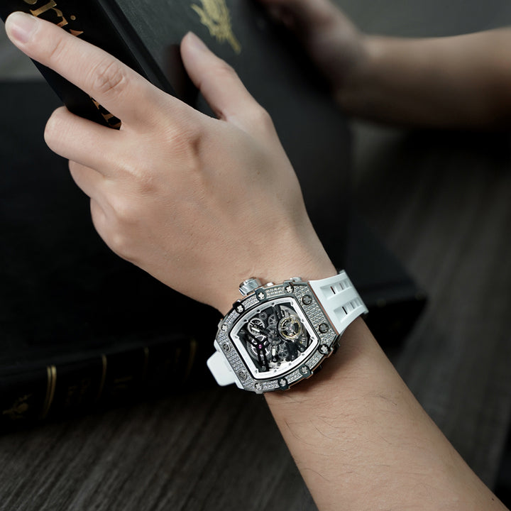 Automatic 21 Jewels Diamond Like CZ Men's Watch -  TB8208D-06