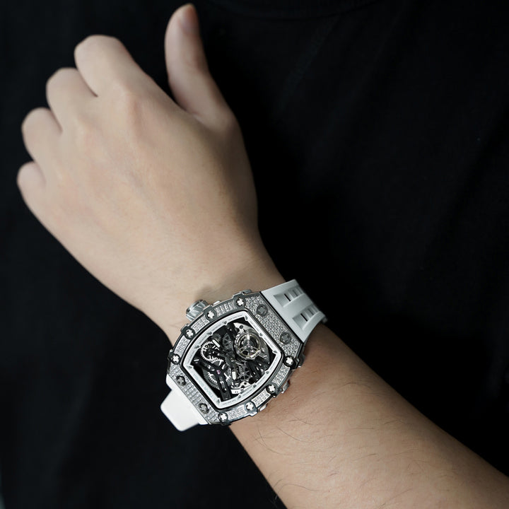 Automatic 21 Jewels Diamond Like CZ Men's Watch -  TB8208D-06