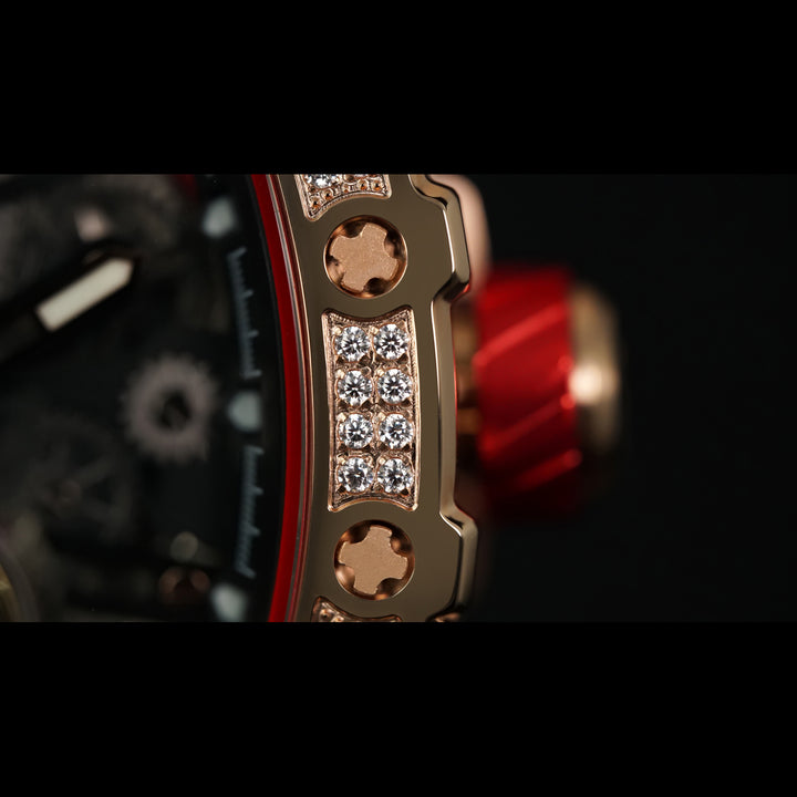 Automatic 21 Jewels Diamond Like CZ Men's Watch -  TB8208D-07