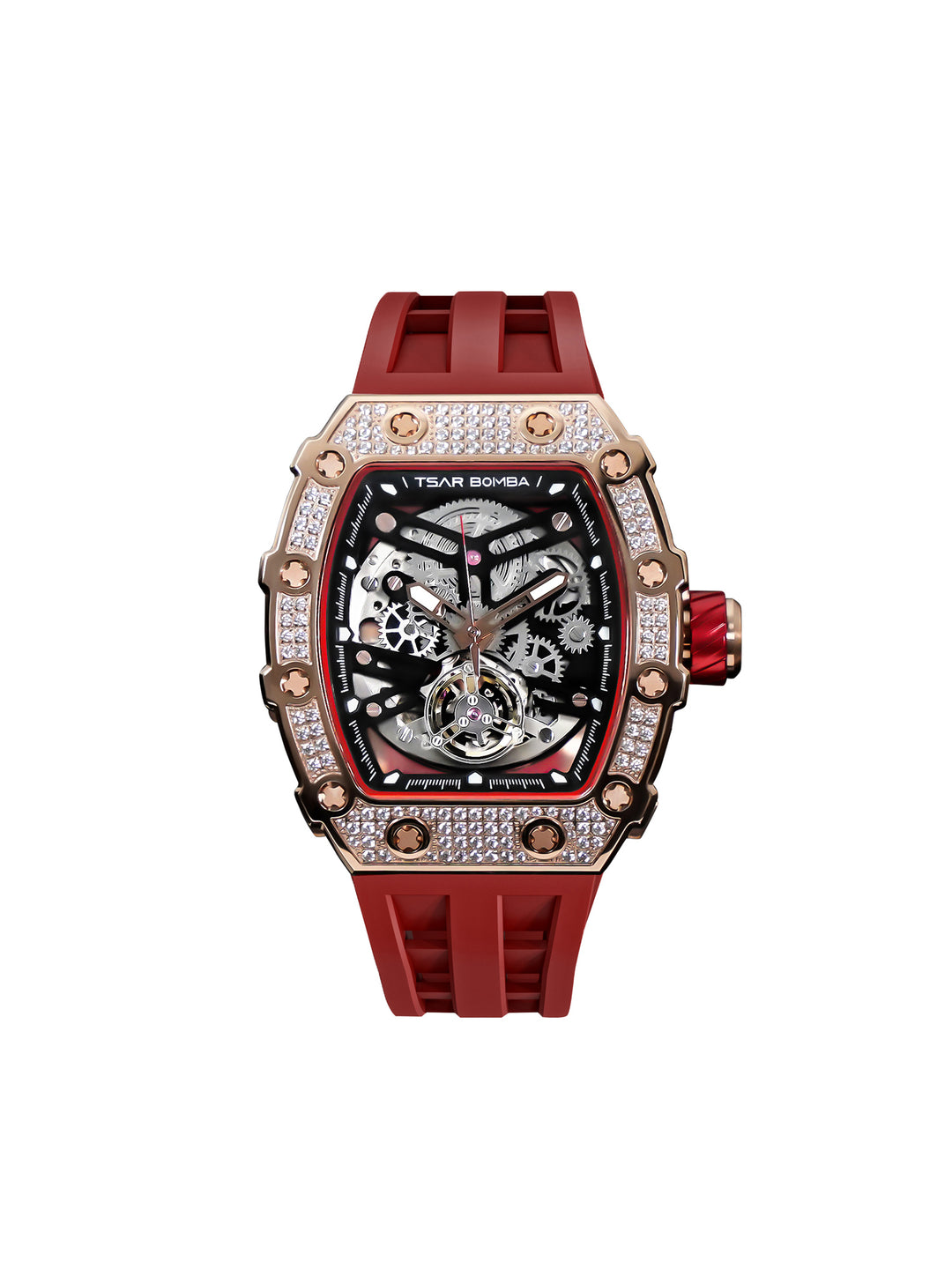Automatic 21 Jewels Diamond Like CZ Men's Watch -  TB8208D-07