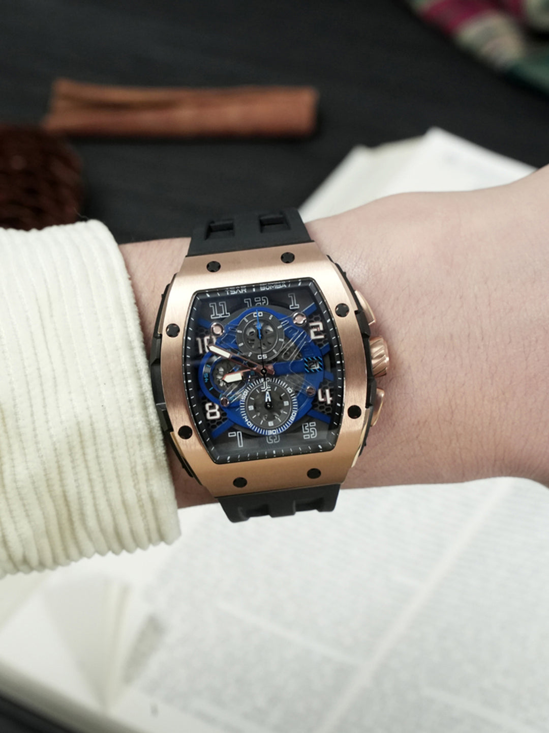 Chronograph Luminous Dial Sapphire Crystal Men's Watch -  TB8211Q-05