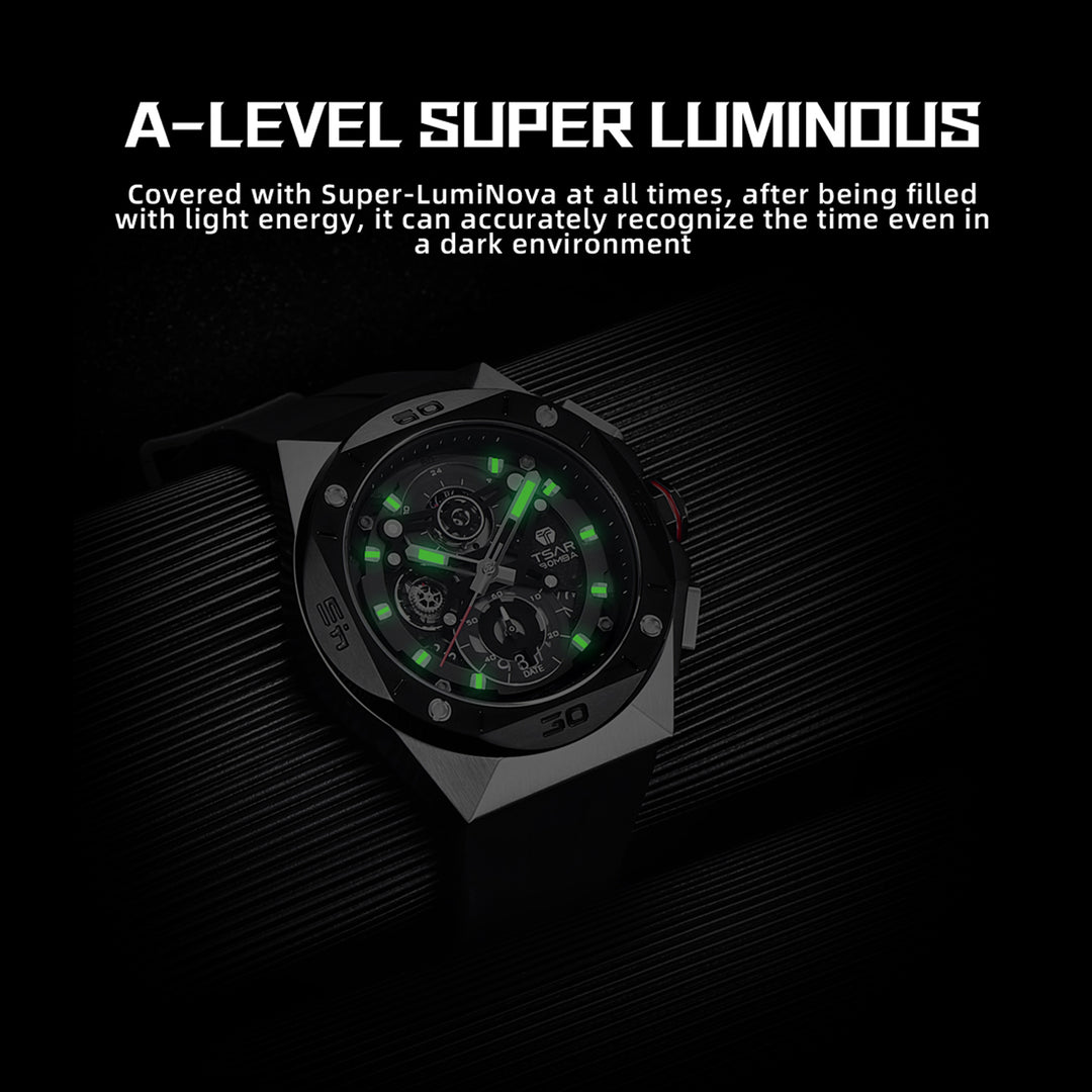 Chronograph Luminous Dial Sapphire Crystal Men's Watch -  TB8801Q-01