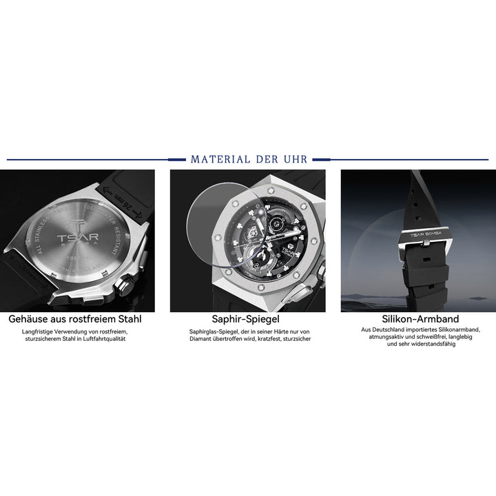Chronograph Luminous Dial Sapphire Crystal Men's Watch -  TB8805Q-01