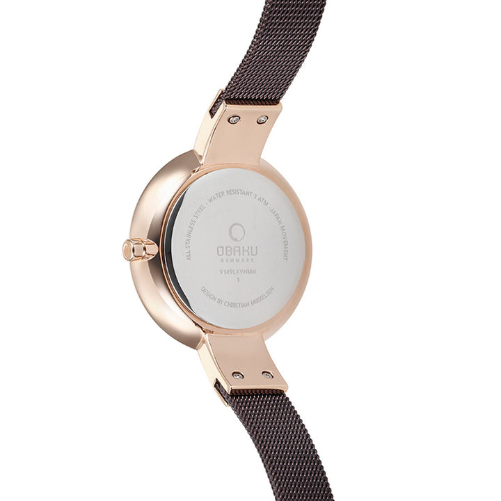 Sol Walnut Quartz Women's Watch -  V149LXVNMN