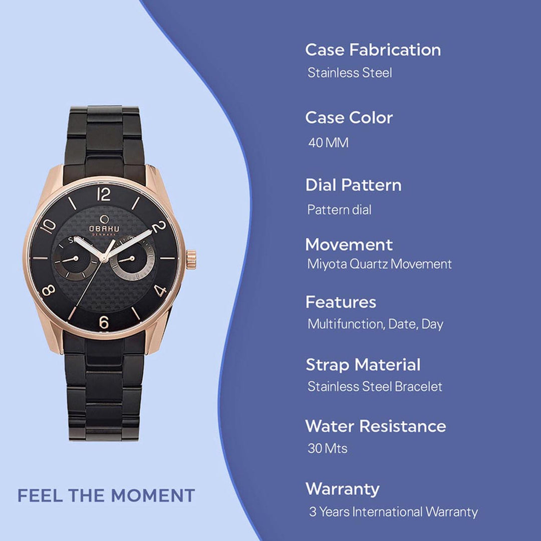 Flint Ink Multifunction Men's Watch - V171GMVBSB