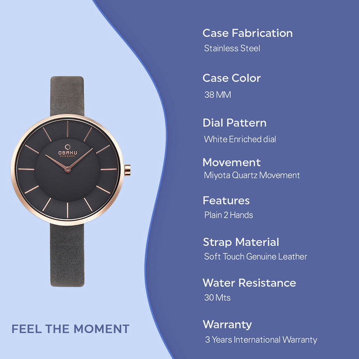 Sand Pebble Quartz Women's Watch -  V185LXVJRJ