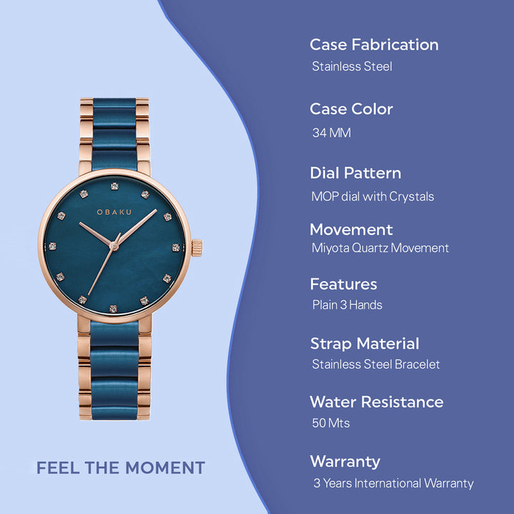 Glad Sunset Quartz Women's Watch -  V189LXVLSL