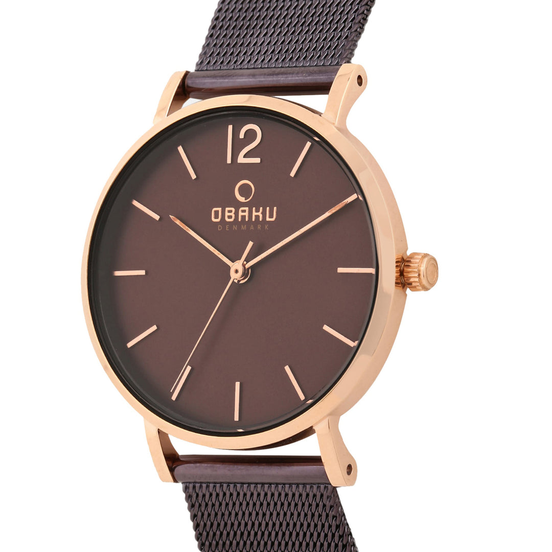 Mark Lille Walnut Quartz Women's Watch -  V197LXVNMN