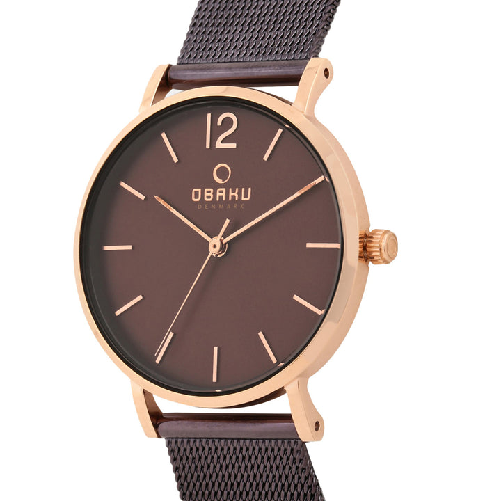 Mark Lille Walnut Quartz Women's Watch -  V197LXVNMN