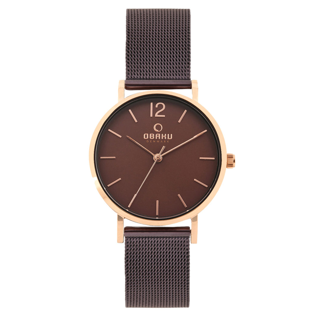 Mark Lille Walnut Quartz Women's Watch -  V197LXVNMN