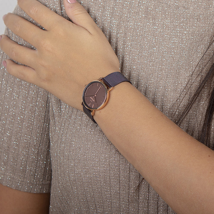 Mark Lille Walnut Quartz Women's Watch -  V197LXVNMN