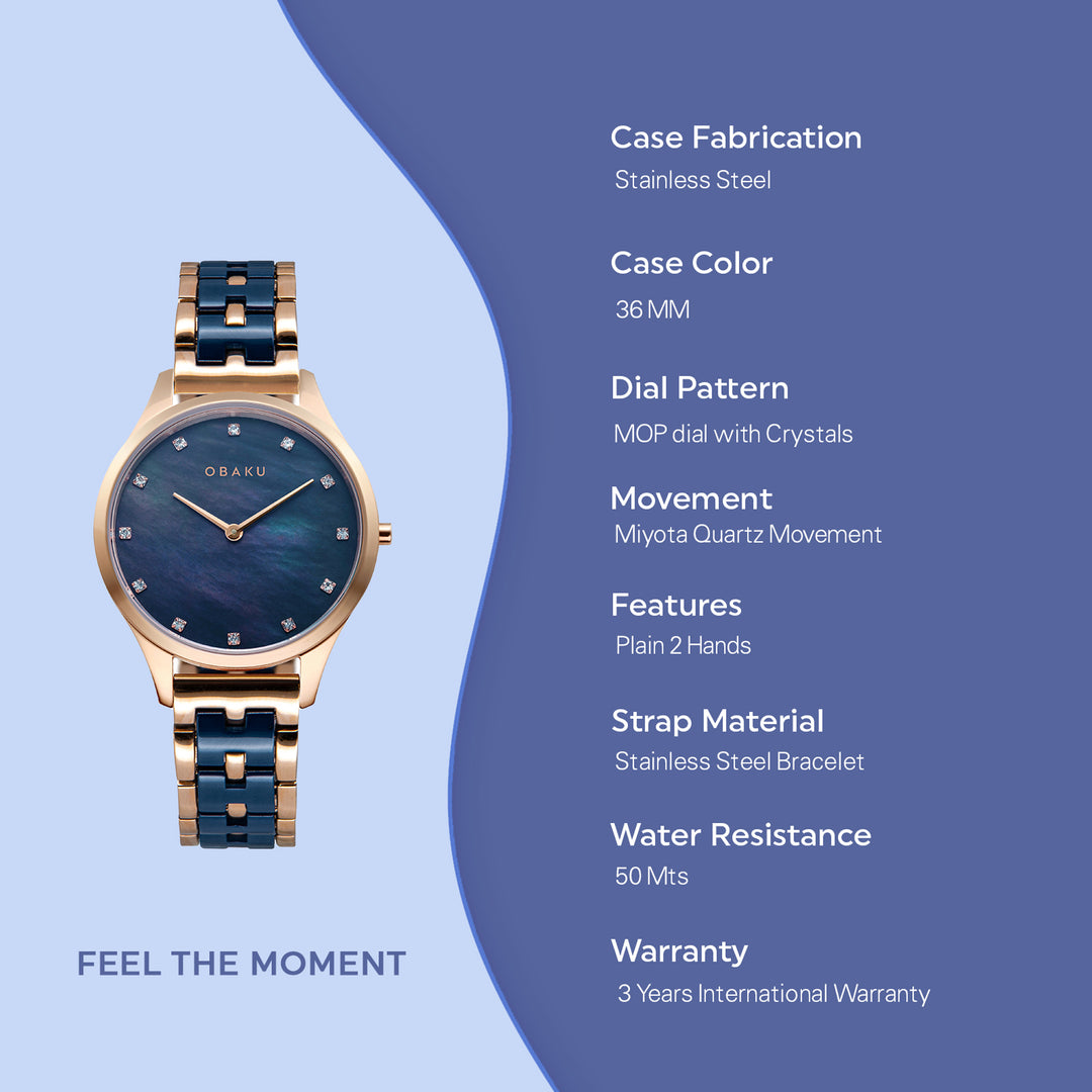 Fin Sunset Quartz MOP Women's Watch - V217LXVLSL