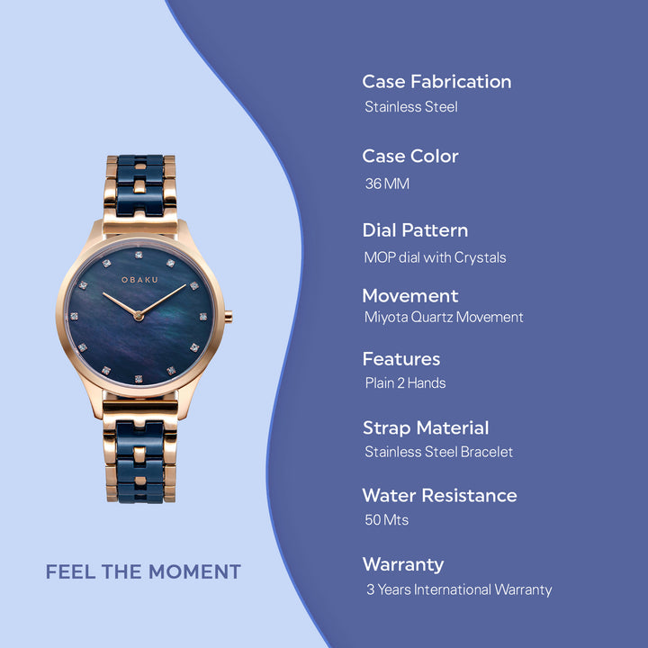 Fin Sunset Quartz MOP Women's Watch - V217LXVLSL