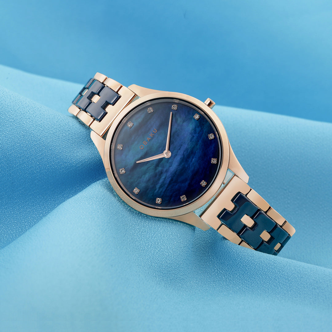 Fin Sunset Quartz MOP Women's Watch - V217LXVLSL