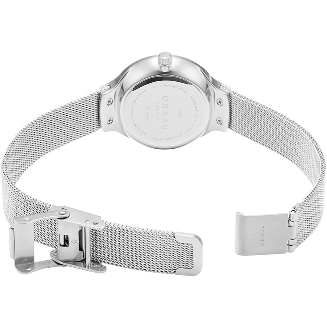 Vikke Steel Crystal Quartz MOP Women's Watch - V241LXCWMC