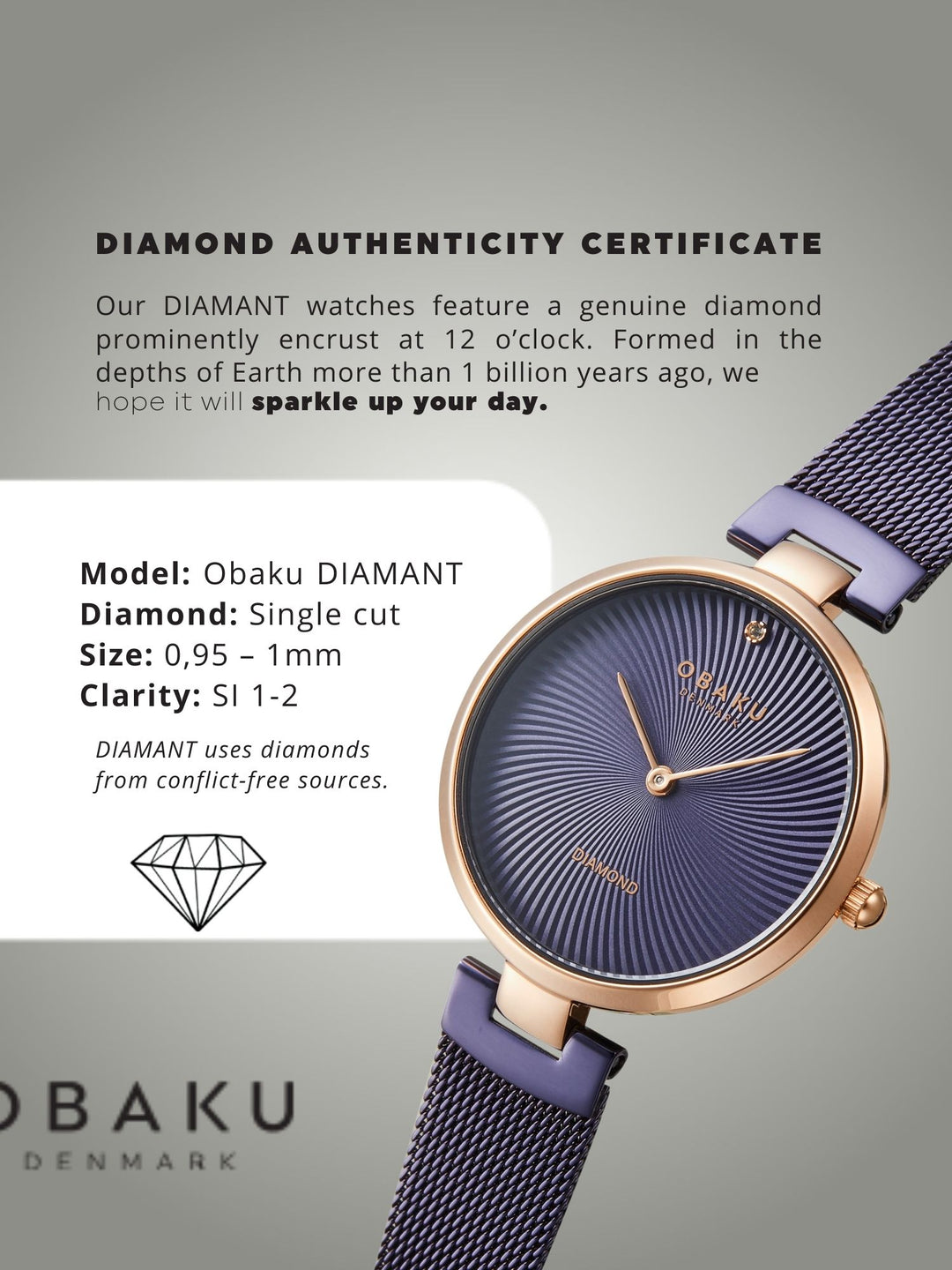 Diamant Violet Quartz Women's Watch -  V256LXVQMQ