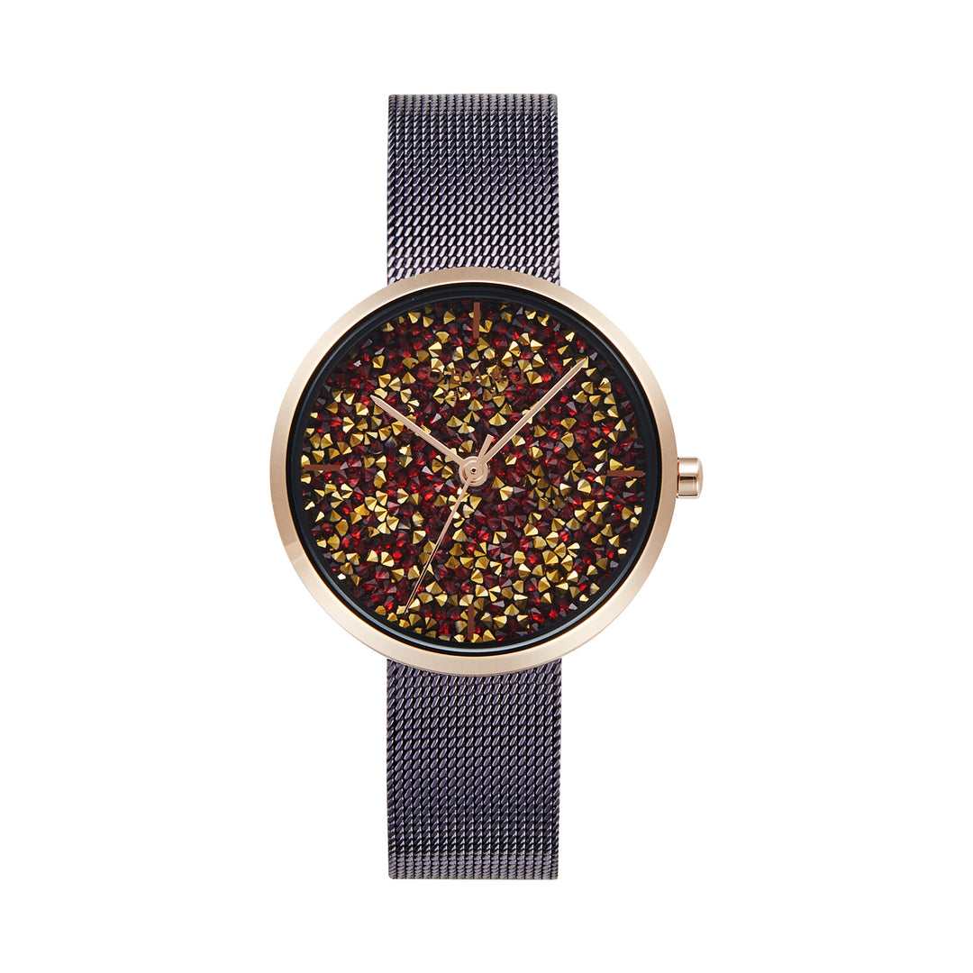 Glimmer Walnut Quartz Women's Watch - V289LHVNMN