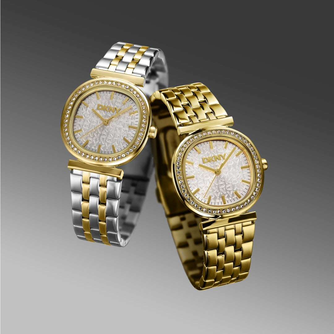 Evening Quartz Silver Round Dial Women's Watch - DK1L083M0075