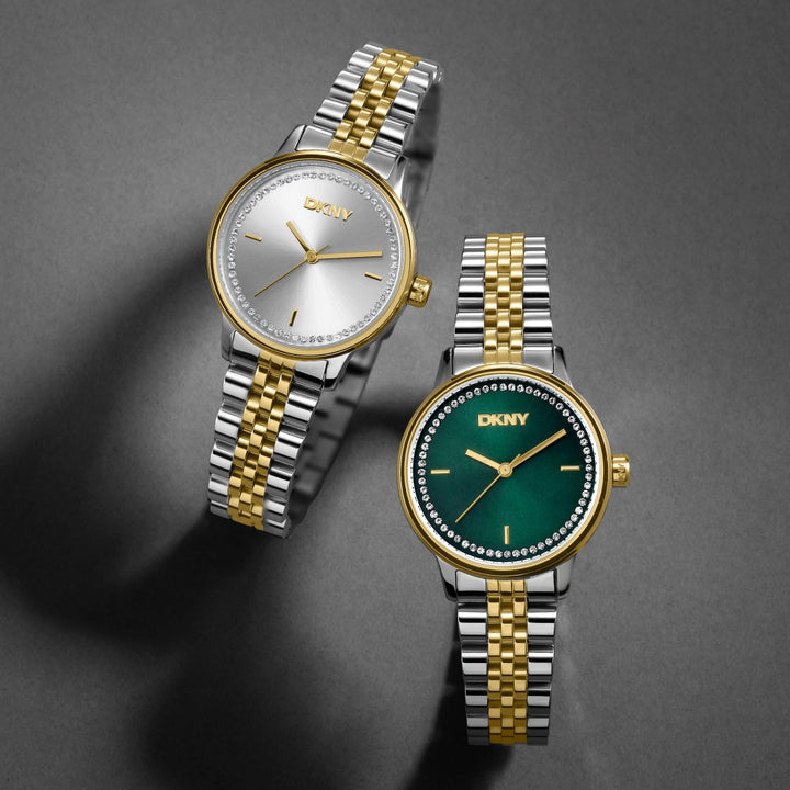 Everyday Quartz Silver Round Dial Women's Watch - DK1L086M0095
