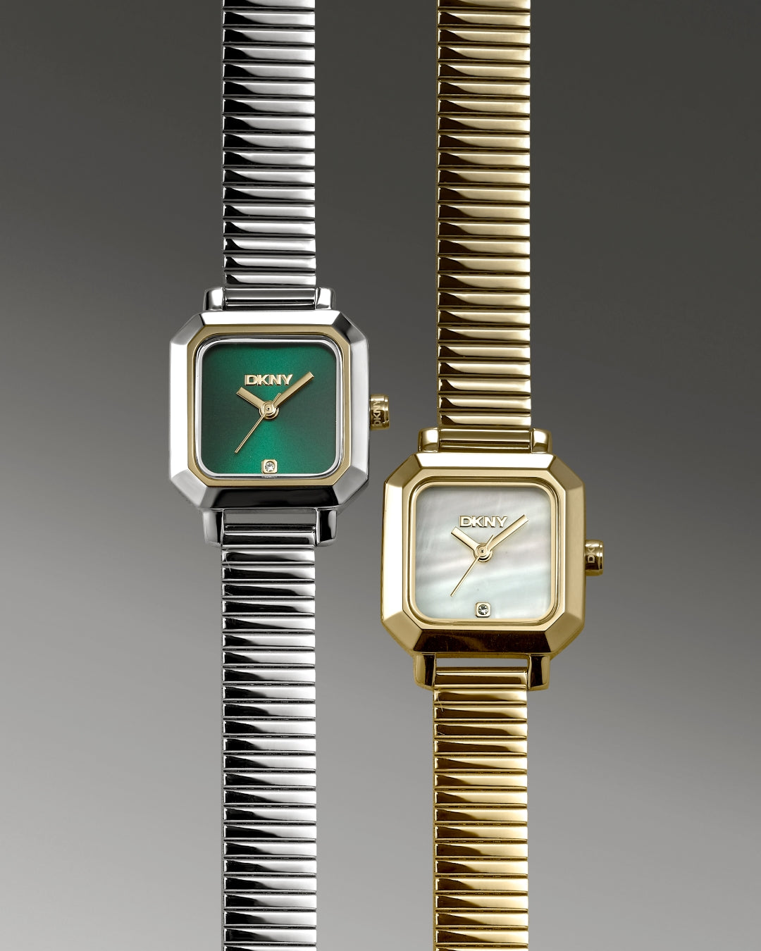Everyday Quartz White Square Dial Women's Watch - DK1L123M0035
