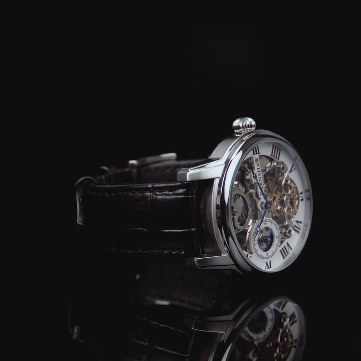 Longitude Automatic Dual Time Silver Round Dial Men&